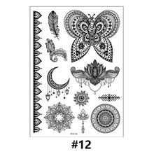Load image into Gallery viewer, Lace Tattoo Stickers Black Bow Tattoo Stickers Waterproof Long Lasting Tattoo Stickers Body Art Tattoo Stickers For Women