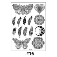 Load image into Gallery viewer, Lace Tattoo Stickers Black Bow Tattoo Stickers Waterproof Long Lasting Tattoo Stickers Body Art Tattoo Stickers For Women