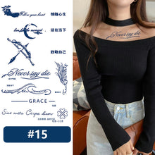 Load image into Gallery viewer, Small Fresh Herbal Tattoo Stickers English Letter Tattoo Stickers Waterproof Long Lasting Body Art Tattoo Stickers