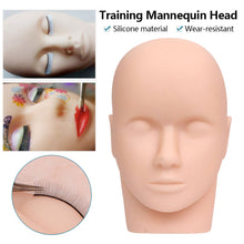 Load image into Gallery viewer, Soft Silicone Grafted Eyelashes Mannequin Head False Eyelash Extension Practice Head Model Makeup Practice Model