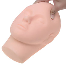 Load image into Gallery viewer, Soft Silicone Grafted Eyelashes Mannequin Head False Eyelash Extension Practice Head Model Makeup Practice Model