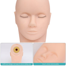 Load image into Gallery viewer, Soft Silicone Grafted Eyelashes Mannequin Head False Eyelash Extension Practice Head Model Makeup Practice Model