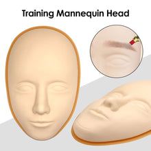 Load image into Gallery viewer, 5D Three-dimensional Silicone Tattoo Practice Mannequin Head Facial Tattoo Training Makeup Lip Eyebrow Tattoo Practice Head Model