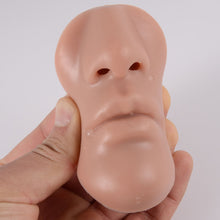 Load image into Gallery viewer, Face Silicone Model With Clear Board Lipstick Model Puncture Training Model Nose Nail Nose Ring Lip Nail Display