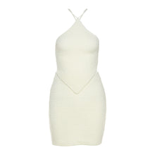 Load image into Gallery viewer, Women Summer Skinny Elastic Force Halter Neck Backless Vest Outfits High Waist Knitted Skirt Suit Two Piece Sets