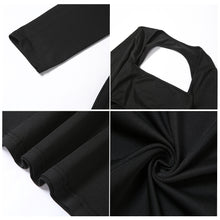 Load image into Gallery viewer, Elegant Sexy Hollow Tube Top Autumn Summer Women Package Hip Solid Color Slim Long Dress