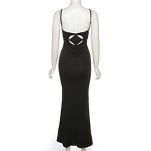 Load image into Gallery viewer, Autumn Summer Fashion Trend Women Sleeveless Suspenders Backless Hollow Sexy Low-cut Slim Elegant Party Wear Long Dress