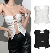 Load image into Gallery viewer, Super Hot Off Shoulder Tube Top Sexy Summer Slim Hollow Solid Color Strapless Vest For Women Party Dating Shopping