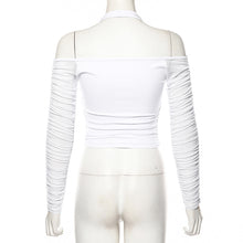 Load image into Gallery viewer, Sexy Open-back Slim Fit Mesh See Through Halterneck Off-shoulder Cardigan Summer Strapless V-neck Low Cut Crop Tops