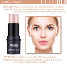 Load image into Gallery viewer, Highlighter Stick Makeup Glitter Contouring Bronzer Face Shimmer Powder Highlight Corrector Contour Highlighter & Brightening Shadow Stick