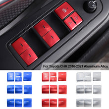 Load image into Gallery viewer, 10Pcs Car Window Glasses Lift Engine Start Frame Trim For Toyota CHR 2016-2021 Aluminum Alloy