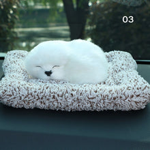 Load image into Gallery viewer, Cute Plush Simulation Sleeping Cats Dogs Car Dashboard Ornaments Decor Automobiles Decoration Interior Gift Auto Accessories