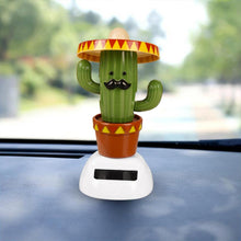 Load image into Gallery viewer, Cactus Auto-swinging Solar Sun Flower Jewelry Car Interiors Ornaments Dancing Doll Figurines Miniature Car Home Decoration