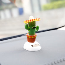 Load image into Gallery viewer, Cactus Auto-swinging Solar Sun Flower Jewelry Car Interiors Ornaments Dancing Doll Figurines Miniature Car Home Decoration