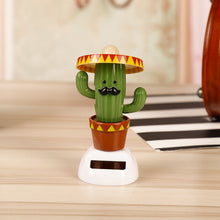 Load image into Gallery viewer, Cactus Auto-swinging Solar Sun Flower Jewelry Car Interiors Ornaments Dancing Doll Figurines Miniature Car Home Decoration