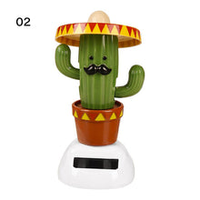 Load image into Gallery viewer, Cactus Auto-swinging Solar Sun Flower Jewelry Car Interiors Ornaments Dancing Doll Figurines Miniature Car Home Decoration