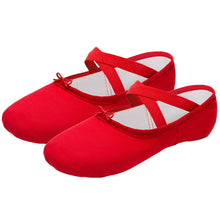 Load image into Gallery viewer, 1Pair Girls Ballet Shoes Canvas Soft Sole Ballerina Ballet Dance Slippers Children Practise Ballerina Shoes Woman Dance Shoes