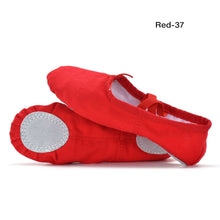 Load image into Gallery viewer, 1Pair Girls Ballet Shoes Canvas Soft Sole Ballerina Ballet Dance Slippers Children Practise Ballerina Shoes Woman Dance Shoes