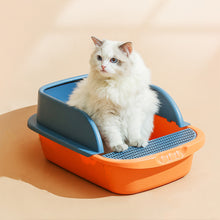 Load image into Gallery viewer, Cat Litter Box Heighten Semi-open Toilets for Pet Clean Sandbox with Free Shovel Cat Breathable Cat's House Cat Suppliers