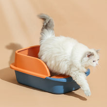 Load image into Gallery viewer, Cat Litter Box Heighten Semi-open Toilets for Pet Clean Sandbox with Free Shovel Cat Breathable Cat's House Cat Suppliers