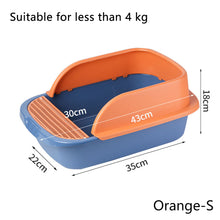 Load image into Gallery viewer, Cat Litter Box Heighten Semi-open Toilets for Pet Clean Sandbox with Free Shovel Cat Breathable Cat's House Cat Suppliers