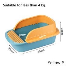 Load image into Gallery viewer, Cat Litter Box Heighten Semi-open Toilets for Pet Clean Sandbox with Free Shovel Cat Breathable Cat's House Cat Suppliers