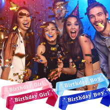 Load image into Gallery viewer, Happy Birthday Satin Sash Selempang Birthday Party Accessories Decoration Party Favors for Girls Boys