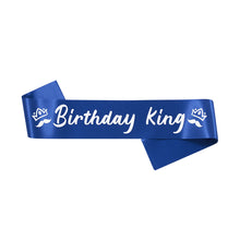 Load image into Gallery viewer, Birthday King and Birthday Queen Satin Sash Birthday Party Decoration Party Favors Gifts Party Accessories