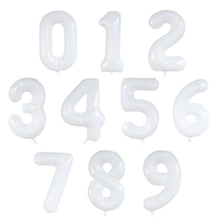 Load image into Gallery viewer, 40Inch Ins Giant White Number Foil Balloons Happy Birthday Wedding Party Mold Digital Balloon Anniversary Kids Baby Party Decoration