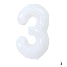 Load image into Gallery viewer, 40Inch Ins Giant White Number Foil Balloons Happy Birthday Wedding Party Mold Digital Balloon Anniversary Kids Baby Party Decoration