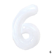 Load image into Gallery viewer, 40Inch Ins Giant White Number Foil Balloons Happy Birthday Wedding Party Mold Digital Balloon Anniversary Kids Baby Party Decoration