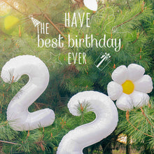 Load image into Gallery viewer, 32Inch Ins Giant White Number Foil Balloons Happy Birthday Wedding Party Mold Digital Balloon Anniversary Kids Baby Party Decoration