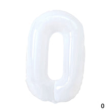 Load image into Gallery viewer, 32Inch Ins Giant White Number Foil Balloons Happy Birthday Wedding Party Mold Digital Balloon Anniversary Kids Baby Party Decoration