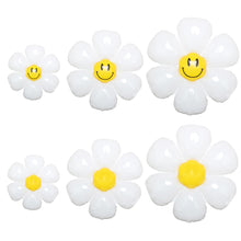 Load image into Gallery viewer, 1Pc White Daisy Flower Foil Balloon Plumeria Helium Ball Wedding Kids Birthday Party Decoration Baby Shower INS Photo Props