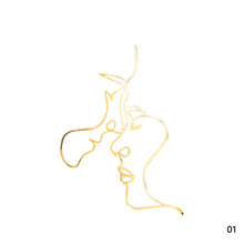 Load image into Gallery viewer, Acrylic Abstract Minimalist Art Lady Face Cake Topper Girl Happy Birthday Cake Decoration Wedding Cake Toppers Party Supplies