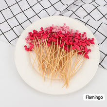 Load image into Gallery viewer, 100pcs 12cm Disposable Bamboo Pick Fruit Sticks Buffet Cupcake Fruit Fork Party Dessert Salad Sticks Wedding Decoration