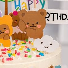 Load image into Gallery viewer, 7/16Pcs Korean Style Cute Bear Cake Topper Decoration For Kids Birthday Wedding Anniversary Party Supplies