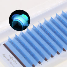 Load image into Gallery viewer, Colored UV Neon Eyelash Glow in the Dark Lash Extenions Fluorescent Glow Lashes D Curl Mega Volume Eyelash