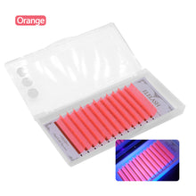 Load image into Gallery viewer, Colored UV Neon Eyelash Glow in the Dark Lash Extenions Fluorescent Glow Lashes D Curl Mega Volume Eyelash