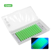 Load image into Gallery viewer, Colored UV Neon Eyelash Glow in the Dark Lash Extenions Fluorescent Glow Lashes D Curl Mega Volume Eyelash