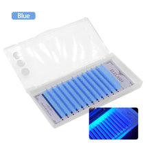 Load image into Gallery viewer, Colored UV Neon Eyelash Glow in the Dark Lash Extenions Fluorescent Glow Lashes D Curl Mega Volume Eyelash
