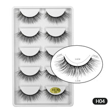 Load image into Gallery viewer, 5 Pairs 3D Soft False Eyelashes Handmade Wispy Fluffy Long Lashes Professional Natural Lashes Nature Eye Makeup Tools