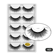 Load image into Gallery viewer, 5 Pairs 3D Soft False Eyelashes Handmade Wispy Fluffy Long Lashes Professional Natural Lashes Nature Eye Makeup Tools