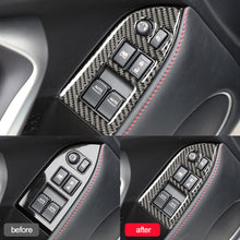 Load image into Gallery viewer, 2Pcs Carbon Fiber Car Inner Window Lift Switch Button Panel Decoration Cover Trim Frame Interior for Toyota 86 Subaru BRZ