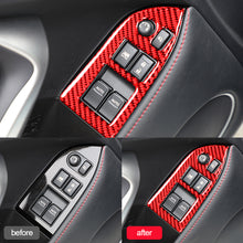 Load image into Gallery viewer, 2Pcs Carbon Fiber Car Inner Window Lift Switch Button Panel Decoration Cover Trim Frame Interior for Toyota 86 Subaru BRZ