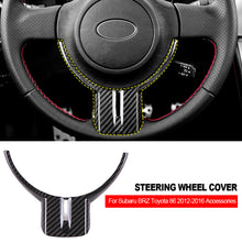 Load image into Gallery viewer, Car Steering Wheel Cover Sticker Frame Interior Trim Real Carbon Fiber for Subaru BRZ Toyota 86 2012-2016 Accessories
