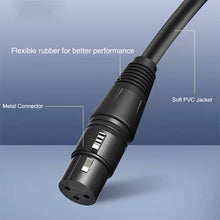 Load image into Gallery viewer, 50cm XLR Female to Dual XLR Male Y Splitter Cable Foil and Braided Shielded For Microphone Mixer Amplifier