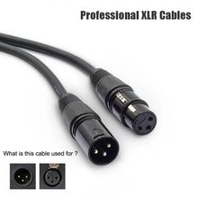 Load image into Gallery viewer, 50cm XLR Female to Dual XLR Male Y Splitter Cable Foil and Braided Shielded For Microphone Mixer Amplifier