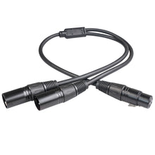 Load image into Gallery viewer, 50cm XLR Female to Dual XLR Male Y Splitter Cable Foil and Braided Shielded For Microphone Mixer Amplifier