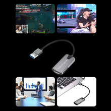 Load image into Gallery viewer, HDMI Capture Card HD Game Live Broadcast HDMI To USB3.0 Cable Capturer 4K Video Capture Card